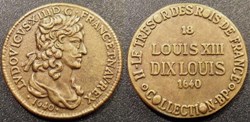 s- jeton BP Le Trésor des Rois de France n° 18 LOUIS XIII 1640