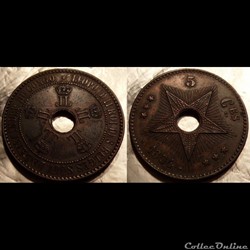Congo Belge 5 Centimes 1894