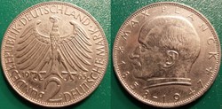 2 Deutsche Mark 1963 Max Planck