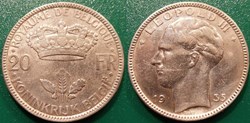 Belgique 20 Franc 1935 Royaume de Belgique