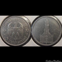 Germany 5 Reichsmark 1935 E