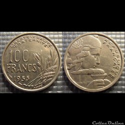 Oa 100 francs Cochet 1955 B 24mm 6g