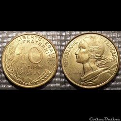 Di 10 centimes Marianne 1973 20mm 3g