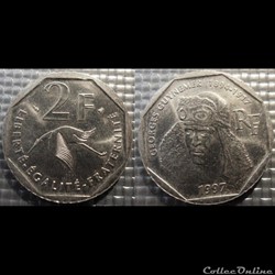 Jj 2 francs Georges Guynemer 1997 26.5mm 7.5g