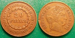 b- jeton Valenciennes 20 Francs Chapellerie Ch.Lapchin fils