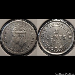 Canada-Newfoundland 5 Cents 1941