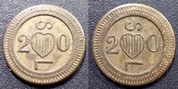 f- Jeton à consommer 20 c à Consommer Coeur SL