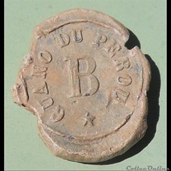 plomb de scellé Guano du Pérou B