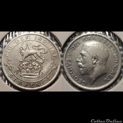 Grande Bretagne 6 Pence 1914