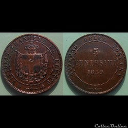 Italie Sardaigne 5 Centésimi 1859