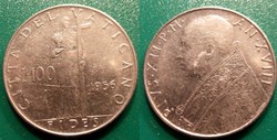 100 Lires 1956 Pie XII