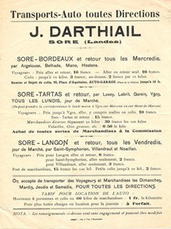 Vieux papiers: Sore - Transports - Auto toutes Directions