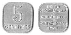 p- MN Chalons-sur-Marne 5 Centimes 1920 Elie:15.1