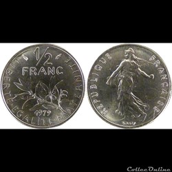 Gl 1/2 franc semeuse 1979 19.5mm 4.5g