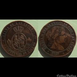 Espagne 2 1/2 Centimos 1867