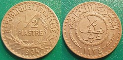 1/2 piastre 1934
