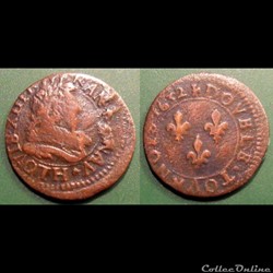 G1 Louis XIII La Rochelle double tournois 1632