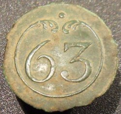 Bouton 63 ème Infanterie de Ligne - 1803/1814