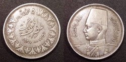Egypte 5 Piastres 1937 Farouk