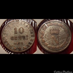 A2 10 Centesemi Règne d'Italie Napoléon Empereur