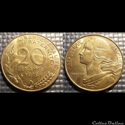 Ef 20 centimes Marianne 1979 23.5mm 4g