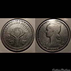 Djibouti- Cote Française des Somalis 2 francs République Française Union Française 1949 aile