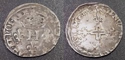 E6 Henri III Double sol parisis, 2ème type 1585 Paris