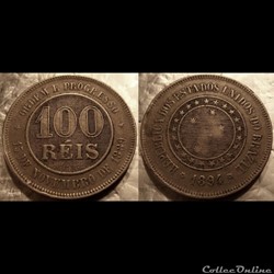 Brésil 100 Réis 1894