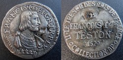 s- jeton BP Le Trésor des Rois de France n° 15 FRANCOIS 1er Teston 1529