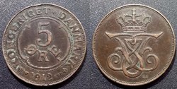 Danemark 5 Ore 1912 Frédérik VIII
