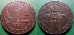 e- J etr Grande Bretagne Cornish Penny 1811 "Cornouailles"