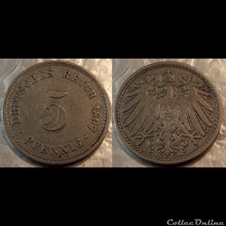 Allemagne 5 Pfennig 1897