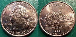 1/4 dollar 1999 P New Jersey
