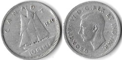 Canada 10 Cents 1940