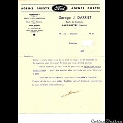 Vieux papiers: Labouheyre devis Garage FORD 1935