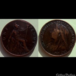 Grande Bretagne One Penny 1896