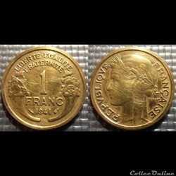 Hc 1 franc Morlon 1941 23mm 4g