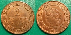 J-Troisième République 2 Centimes Céres 1895 A