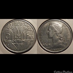 Réunion (Ile de la) 5 Francs 1970