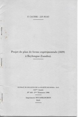 Document - Projet de plan de ferme expérimentale (1829) à Beylongue (Landes