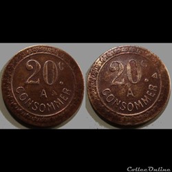 f- Jeton à consommer 20 C.