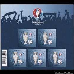 2016 UEFA EURO 2016 FRANCE timbres 1€