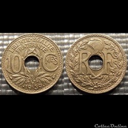 Dd 10 centimes EM Lindauer .1939. 21mm 3g