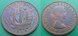 1/2 Penny 1959