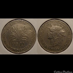 Guadeloupe et Dépendances 50 Centimes 1921
