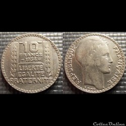 La 10 francs Turin 1934 28mm 10g