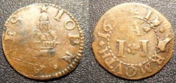 e- J etr Grande Bretagne  John Ames 1652 Farthing