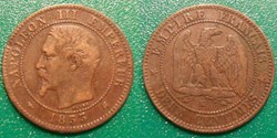 N-Napoleon III Empereur Deux centimes non lauré 1853 K Bordeaux