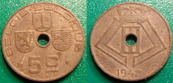 5 Centimes 1942 Belgie-Belgique