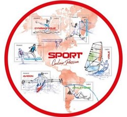 2020 Bloc 6 timbres - Sports couleur Passion